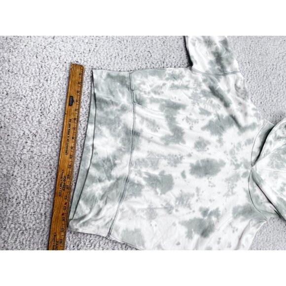 Women's Offline Aerie Green White Tie Dye Oversized Hoodie Sweatshirt Size S - Picture 5 of 10